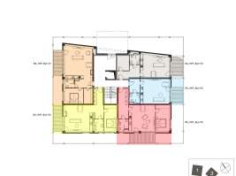 Rezidenci Štěpánov, Valašské Meziříčí, byt. jedn. 2+kk, 61,83  m², terasa 10,96  m², zahrada 221,6  m²