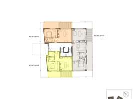 Rezidenci Štěpánov, Valašské Meziříčí, byt. jedn. 2+kk, 44,09  m², terasa 9,48  m², zahrada 52,4  m²
