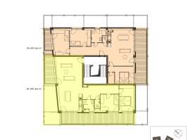 Rezidenci Štěpánov, Valašské Meziříčí, bytová jednotka 3+kk, 86,36  m², balkony 37,52  m²