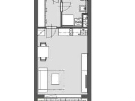 Bytová jednotka 1+kk s balkonem a komorou, 34,86  m², Bílá Perla, Opava