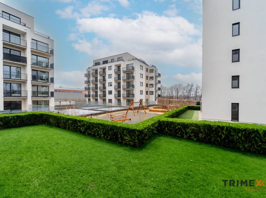 Bytová jednotka 3+kk o výměře 80,07  m² se zahrádkou
